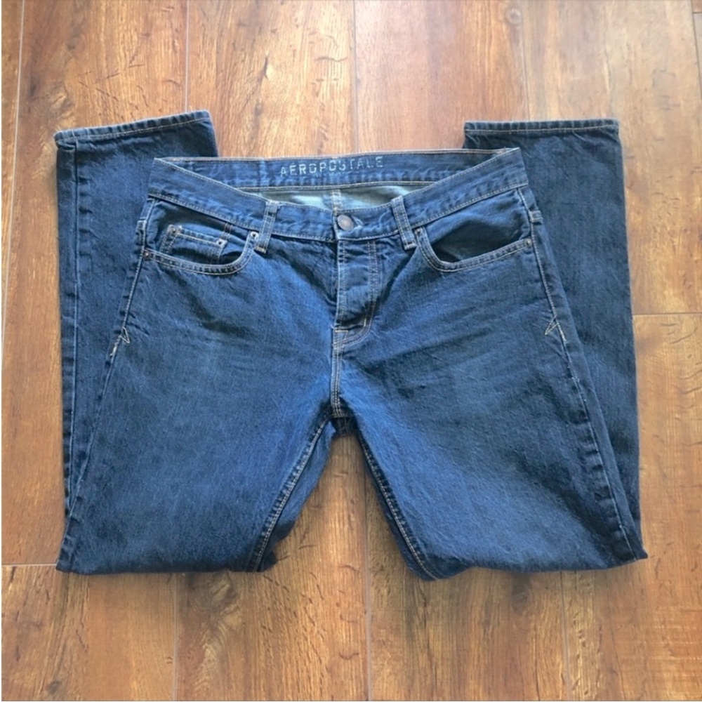 Aeropostale Blue Straight Leg Jeans Classic Style